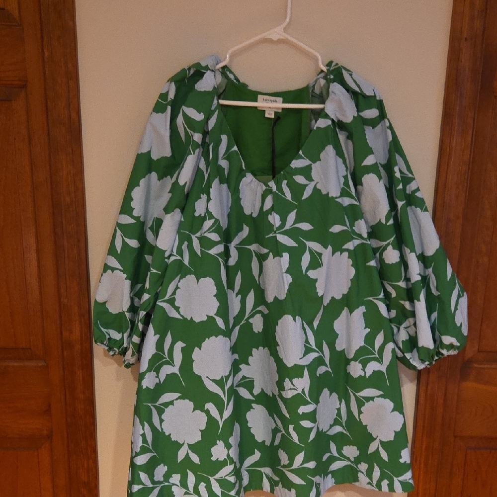Kate Spade For Target, Size L, Green And Blue Floral Dress